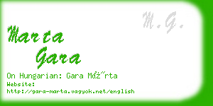 marta gara business card
